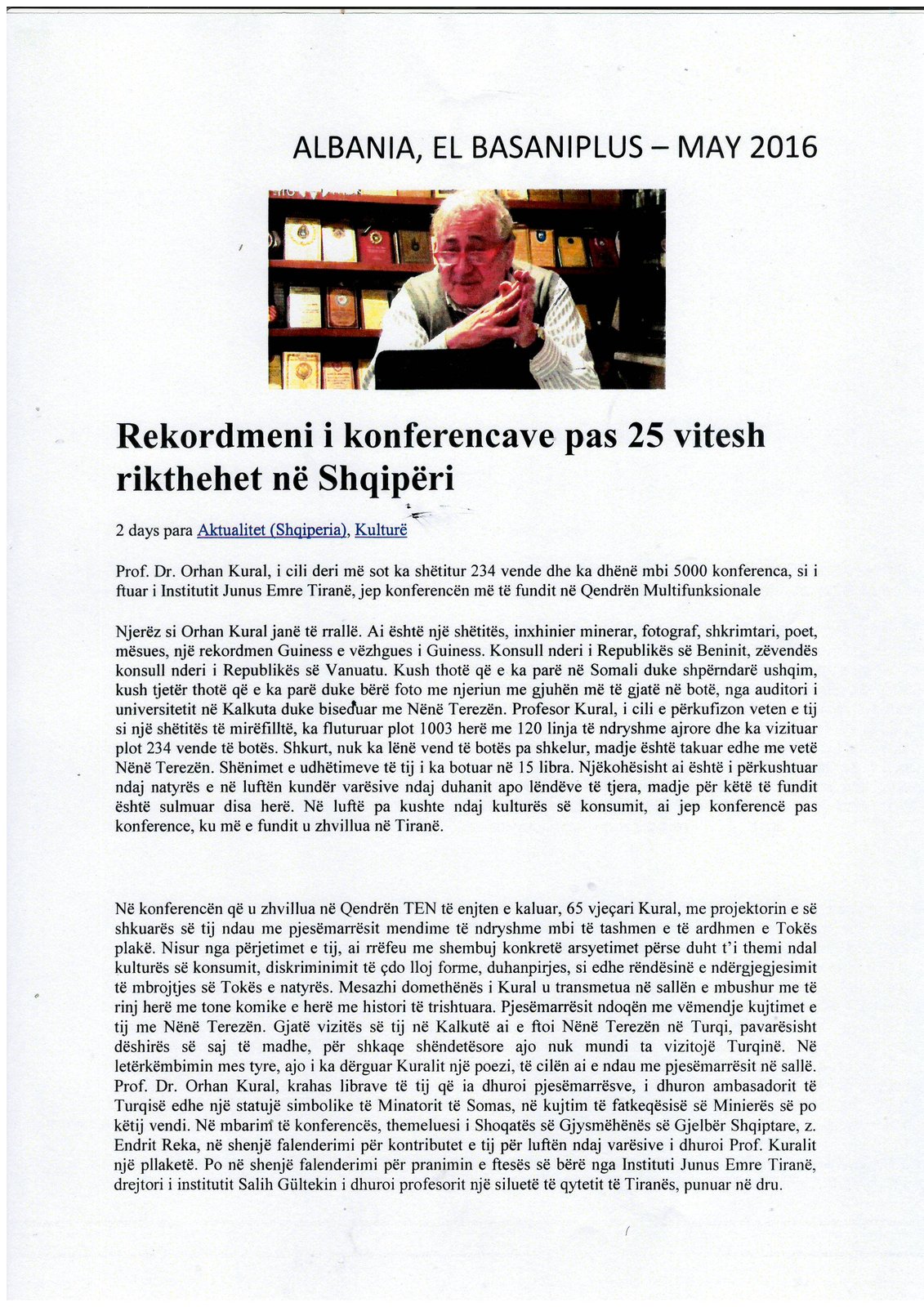 Orhan Kural Foreign Press Clipping #39